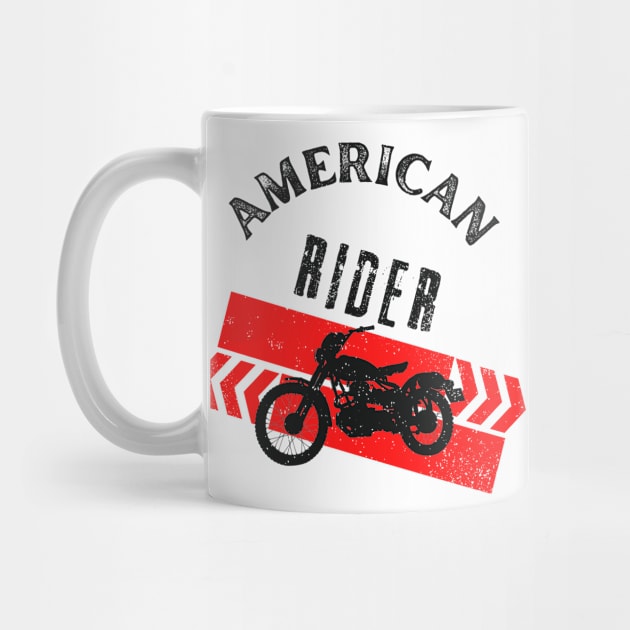 Motorcycle Vintage Biker American Rider by Foxxy Merch